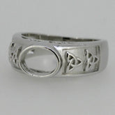 Sterling Silver Semi Mount Ring Setting Oval OV 8x6mm Celtic Knot - Syzjewelry